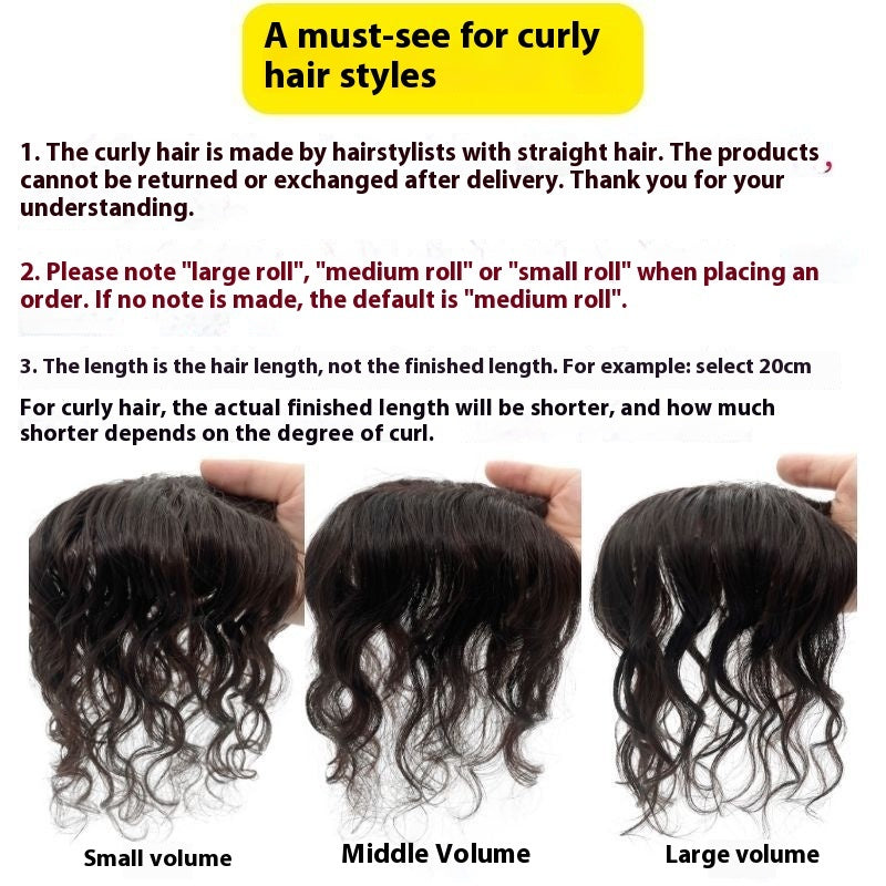 Hand-woven Hair Replacement Simulation Scalp Middle Wig