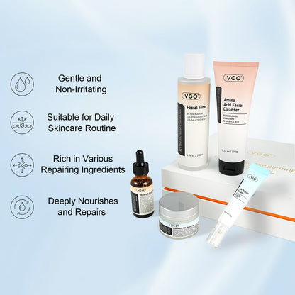 SKINCARE 5-STEP ROUTINE CLEANSER - TONER - SERUM -EYE CREAM